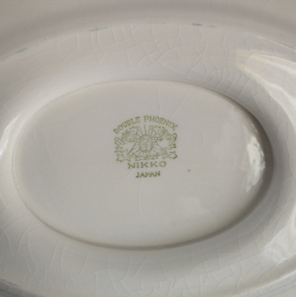 Double Phoenix Gravy Boat plate attached Vintage Nikko - Picture 6 of 9